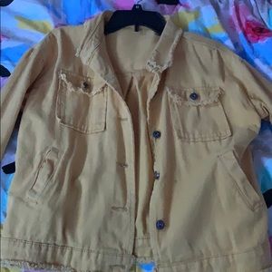 distressed jean jacket